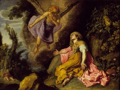 Hagar en de engel, 1614 door Pieter Lastman
