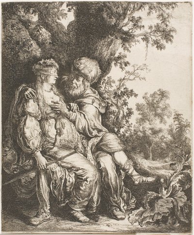 Juda en Thamar door Pieter Lastman