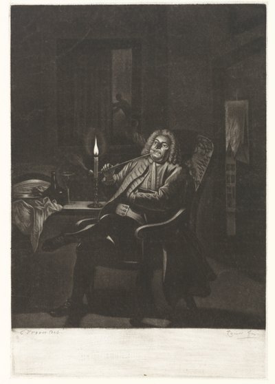 Pijprokende man door Pieter Louw