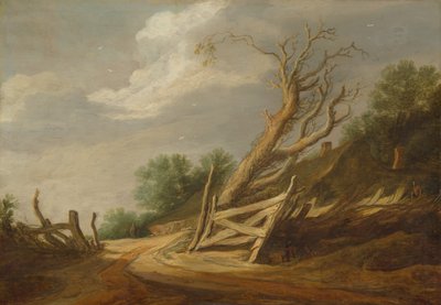 Landschap met open poort, ca. 1630-1635 door Pieter Molijn