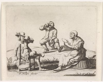Drie boeren door Pieter Nolpe