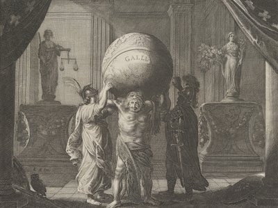 Plaat 13: Allegorie op de onenigheid in Frankrijk, uit Caspar Barlaeus, Medicea Hospes door Pieter Nolpe