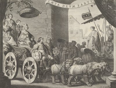 Plaat 5a: Marie de Medici als Berecynthia, uit Caspar Barlaeus, Medicea Hospes door Pieter Nolpe