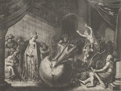 Plaat 9: Allegorie op de Onenigheid in Frankrijk, uit Caspar Barlaeus, Medicea Hospes, 1638 door Pieter Nolpe
