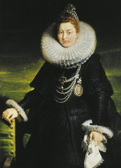 Portret van Infanta Isabella Clara Eugenia van Spanje door Pieter Paul Rubens