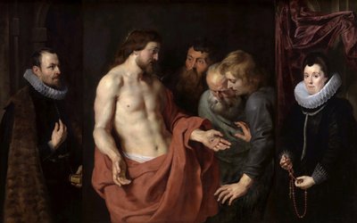 De ongeloof van Sint Thomas Het Rockox-drieluik, tussen 1613 en 1615 door Peter Paul Rubens