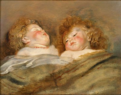 Twee slapende kinderen door Peter Paul Rubens
