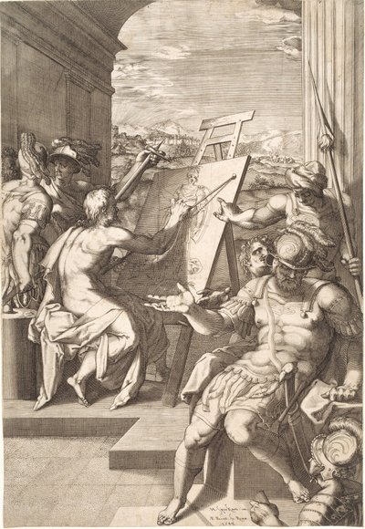 Allegorie over de schilderkunst door Pieter Perret