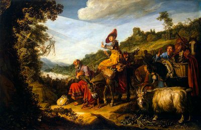 Abraham op weg naar Kanaän door Pieter Pietersz. Lastman