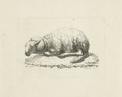 Liggend schaap door Pieter Roosing