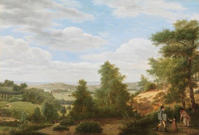 Gezicht op de vallei van Montmorency bij Saint-Leu-la-Forêt door Pieter Rudolph Kleijn