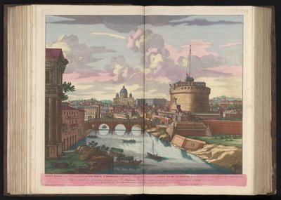 Engelenburcht, Sint-Pietersbasiliek en de rivier de Tiber door Pieter Schenk (I)