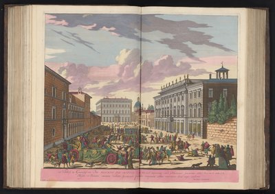 Festiviteiten op straat in Rome door Pieter Schenk (I)