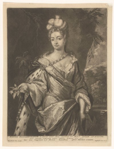 Portret van Maria Elisabeth von Hessen-Darmstadt door Pieter Schenk (I)