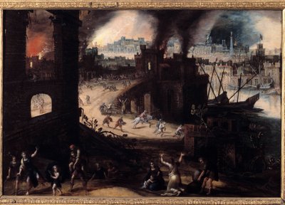 De vernietiging van Troje door Pieter Schoubroeck