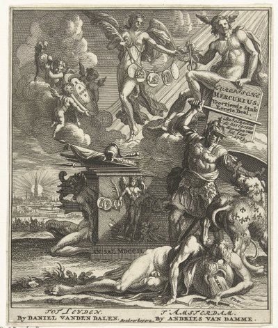 Titelpagina voor: Europische Mercurius Veertiende Stuk Eerste Deel, 1703 door Pieter Sluyter