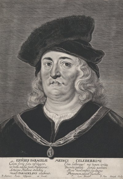 Portret van Theophrastus Paracelsus, 1615-43 door Pieter Soutman