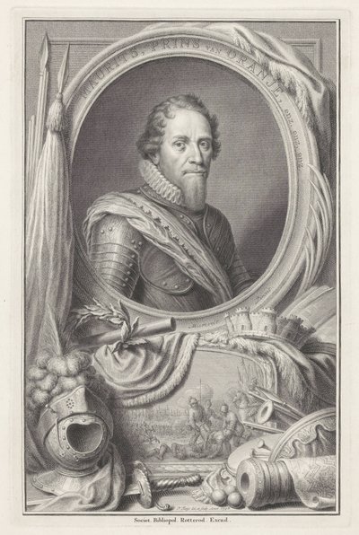 Portret van Maurits, prins van Oranje door Pieter Tanjé