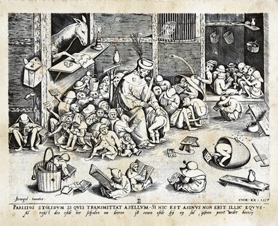 Allegorie van onderwijs door Pieter The Elder Brueghel