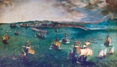 Slag in de baai van Napels door Pieter Bruegel the Elder