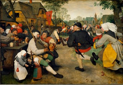 Boerendans. Schilderij door Pieter Bruegel de Oude door Pieter Bruegel the Elder