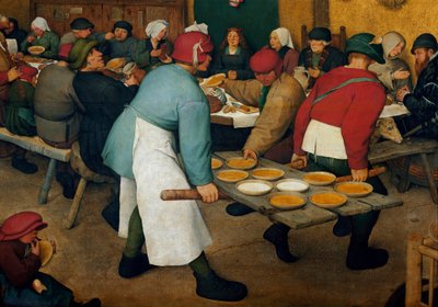 De huwelijksreis (detail) door Pieter Bruegel the Elder