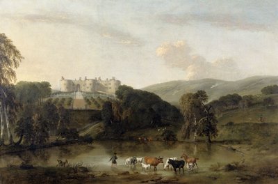 Chirk Castle vanuit het noorden door Pieter Tillemans