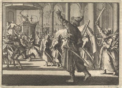 De Polen in de Riddarholmkerk in Stockholm, 1698 door Pieter Van der Aa