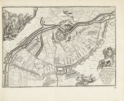 Het beleg en de slag bij Narva in 1700, 1726 door Pieter Van der Aa