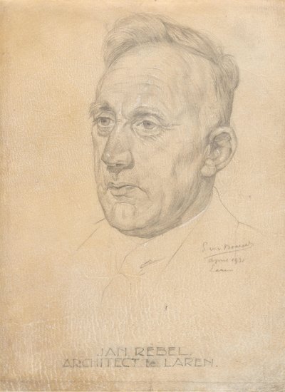 Portret van de architect Jan Rebel door Pieter Willem van Baarsel
