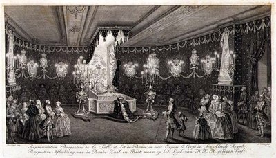 Het Lichaam van Anne, de Prinses Royal Ligt in Staat door Pieter de (after) Swart
