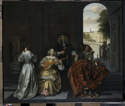 Een muziekfeest door Pieter de Hooch