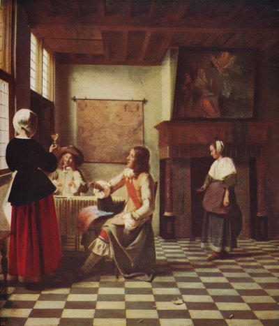 Interieur van een Nederlands huis, ca. 1658, ca. 1915 door Pieter de Hooch