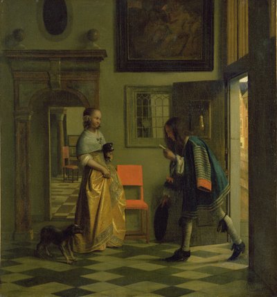 De Boodschapper, c.1669 door Pieter de Hooch