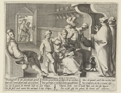 Allegorie op de gemakzucht door Pieter de Jode (I)