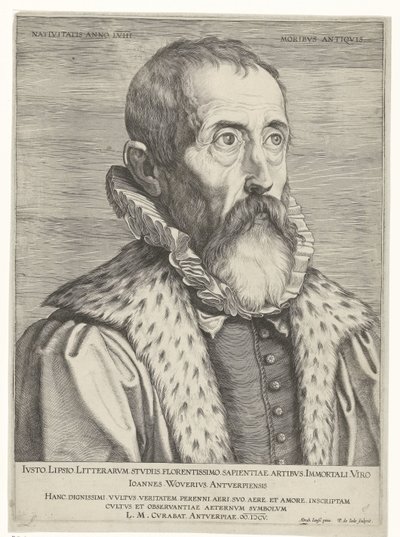 Portret van Justus Lipsius door Pieter de Jode (I)