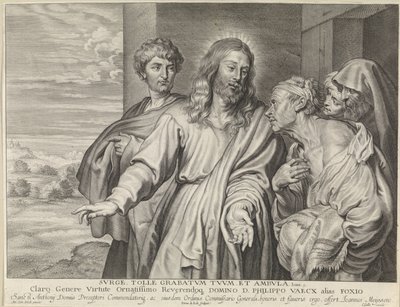 Christus geneest een verlamde door Pieter de Jode (II)