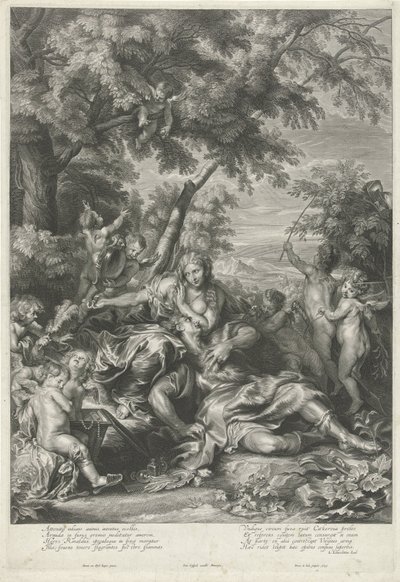 Rinaldo en Armida door Pieter de Jode (II)