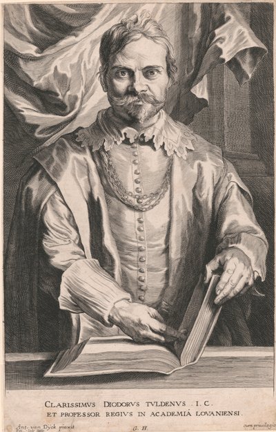 Clarissimus Diodorus Tuldenus I.C., et Professor Regius in Academia Louaniensi door Pieter de Jode