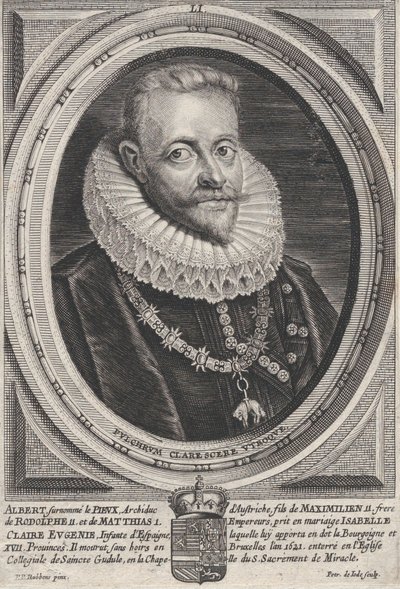 Portret van Albert VII, aartshertog van Oostenrijk, ca. 1650 door Pieter de Jode II