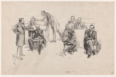 De Tweede Kamer tijdens het debat over de grondwetsherziening in 1887 door Pieter de Josselin