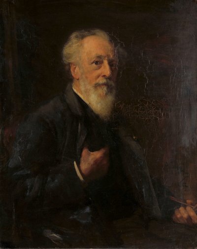 Portret van J.A.B. Stroebel (1821-1905), Kunstschilder door Pieter de Josselin