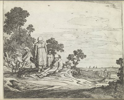 Landschap met ruiters door Pieter de Molijn