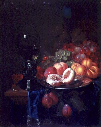 Stilleven van Fruit en Schelpdieren door Pieter de Ring