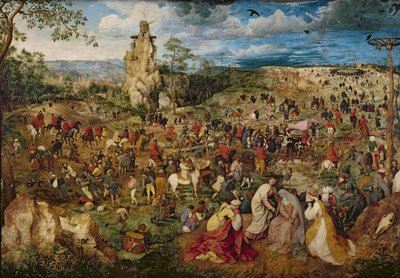 Christus draagt het Kruis door Pieter Bruegel the Elder