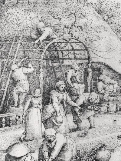 Detail van Lente door Pieter Bruegel the Elder