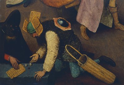 Dobbelspelers, detail (detail) door Pieter Bruegel the Elder