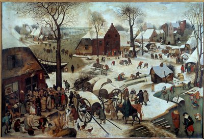 Betaling van de tiende of de volkstelling in Bethlehem door Pieter Bruegel the Elder
