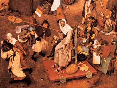 Het gevecht tussen Carnaval en Vasten door Pieter Bruegel the Elder
