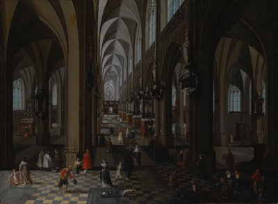 Interieur van de Kathedraal van Antwerpen, 1651 door Pieter the Elder Neeffs